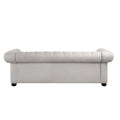 Corvus Aleksis Tufted Chesterfield 3-Seat Sofa with Elegant Rolled Arms