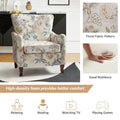 HULALA HOME Samouel Contemporary Floral Wingback Armchair
