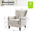HULALA HOME Samouel Contemporary Floral Wingback Armchair