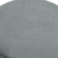 Adeco Modern Velvet Round Ottoman Footrest Stool with Padded Seat