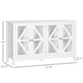 HOMCOM Kitchen Sideboard Buffet Cabinet with Adjustable Shelves for Versatile Storage
