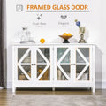 HOMCOM Kitchen Sideboard Buffet Cabinet with Adjustable Shelves for Versatile Storage