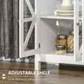 HOMCOM Kitchen Sideboard Buffet Cabinet with Adjustable Shelves for Versatile Storage