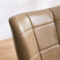Set of 2 High-Back Tufted Accent Chairs in Cream, Brown, and Taupe