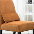 Porch & Den Vista Armless Chenille Accent Chair with Kidney Pillow