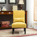 Porch & Den Vista Armless Chenille Accent Chair with Kidney Pillow