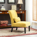 Porch & Den Vista Armless Chenille Accent Chair with Kidney Pillow