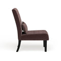 Porch & Den Vista Armless Chenille Accent Chair with Kidney Pillow