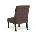 Porch & Den Vista Armless Chenille Accent Chair with Kidney Pillow
