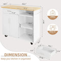 Futzca Kitchen Island Cart with Storage Cabinet and Drawers - Not Applicable