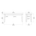 Solid Wood Dining Bench in Shaker Style