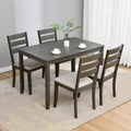 Set of 4 Slat Back Wooden Dining Chairs