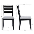 Set of 4 Slat Back Wooden Dining Chairs