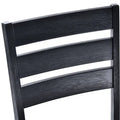 Set of 4 Slat Back Wooden Dining Chairs