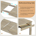 Nestfair 7-Piece Wooden Dining Set: Table with 6 Chairs and 2 Storage Drawers