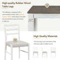 Nestfair 7-Piece Wooden Dining Set: Table with 6 Chairs and 2 Storage Drawers