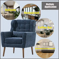 Cozy Mid-Century Reading Chair Upholstered in Chenille Fabric