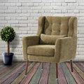 Cozy Mid-Century Reading Chair Upholstered in Chenille Fabric
