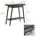Leick Home Empiria Wooden Console Table with Drawer and Metal Frame
