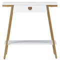 Leick Home Empiria Wooden Console Table with Drawer and Metal Frame