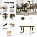 CraftPorch Retro-Inspired Mid-Century Dining Table