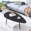 Unique Oval Coffee Table for Small Spaces - Dimensions: 22.2D x 42.5W x 17.1H