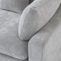 Sectional Couch with L-Shaped Design and Linen Upholstery, Featuring Multiple Cushions