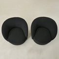 Set of 2 KINWELL 34-Inch Wide Upholstered Swivel Barrel Chairs