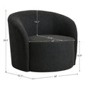 Set of 2 KINWELL 34-Inch Wide Upholstered Swivel Barrel Chairs