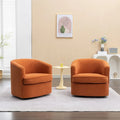 SEYNAR Contemporary Boucle Upholstered 360° Swivel Accent Chairs - Set of 2