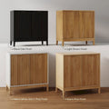 Jasper Contemporary Sideboard - Kitchen Storage Cabinet with Elegant Fluted Doors