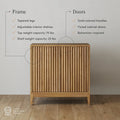 Jasper Contemporary Sideboard - Kitchen Storage Cabinet with Elegant Fluted Doors