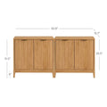 Jasper Contemporary Sideboard - Kitchen Storage Cabinet with Elegant Fluted Doors