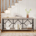 70.9-Inch Industrial Sofa Console Table with Open Storage Shelf - Extra Long Narrow Entry Table for Behind Couch