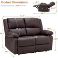 AECOJOY Dual Reclining Loveseat with Heat and Massage Features