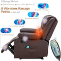 AECOJOY Dual Reclining Loveseat with Heat and Massage Features