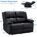 AECOJOY Dual Reclining Loveseat with Heat and Massage Features