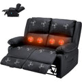 AECOJOY Dual Reclining Loveseat with Heat and Massage Features