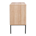 2-Door Rattan Storage Cabinet with Sideboard Design