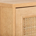 2-Door Rattan Storage Cabinet with Sideboard Design