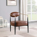 Plush Boucle Dining Chair with Thick Cushion and Elegant Metal Frame for Living Room