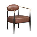 Plush Boucle Dining Chair with Thick Cushion and Elegant Metal Frame for Living Room