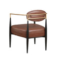 Plush Boucle Dining Chair with Thick Cushion and Elegant Metal Frame for Living Room