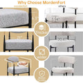 Plush Boucle Dining Chair with Thick Cushion and Elegant Metal Frame for Living Room