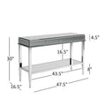 iNSPIRE Q Bold Camille Mirrored Console Table TV Stand with Drawer