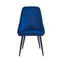 Porthos Home Set of 2 Fern Dining Chairs - Velvet Upholstery with Steel Legs