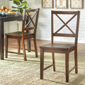 Set of 2 Solid Wood Crossback Dining Chairs by Simple Living