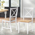 Set of 2 Solid Wood Crossback Dining Chairs by Simple Living