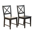 Set of 2 Solid Wood Crossback Dining Chairs by Simple Living