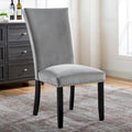 Transitional Light Grey 7-Piece Marble Top Dining Set - Cots Collection by Furniture of America